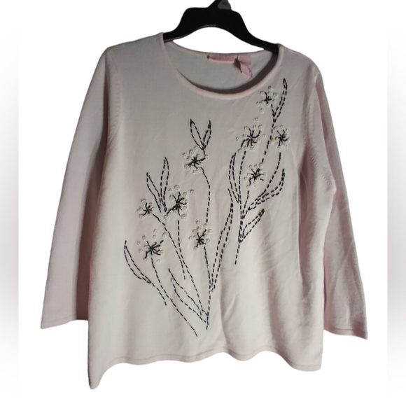 3/$15 Fashion Classics pink sequin sweater - Picture 1 of 7